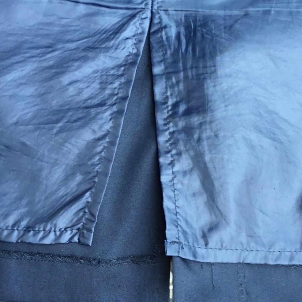 Navy Blue lined Pencil Skirt - Picture 6 of 7